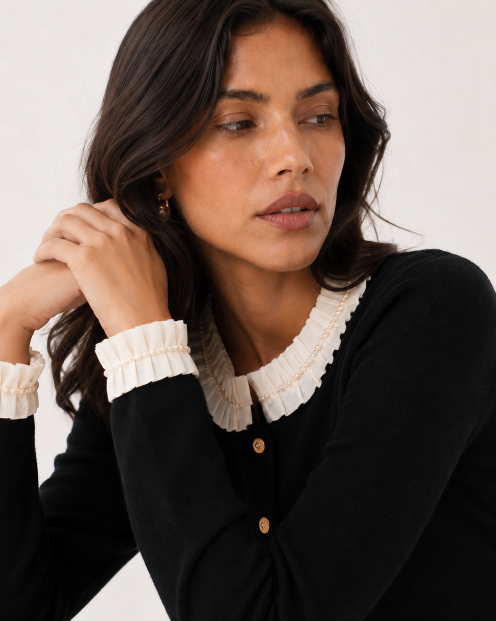 Embellished Round-Neck Cardigan