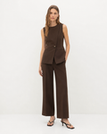 Asymmetric Waistcoat Two-Piece Set