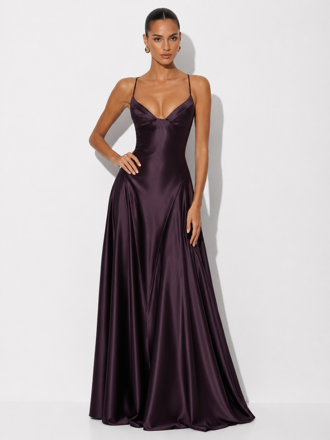 Bustier V-Neck Cami Maxi Dress