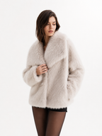 Plum Plush Longline Coat