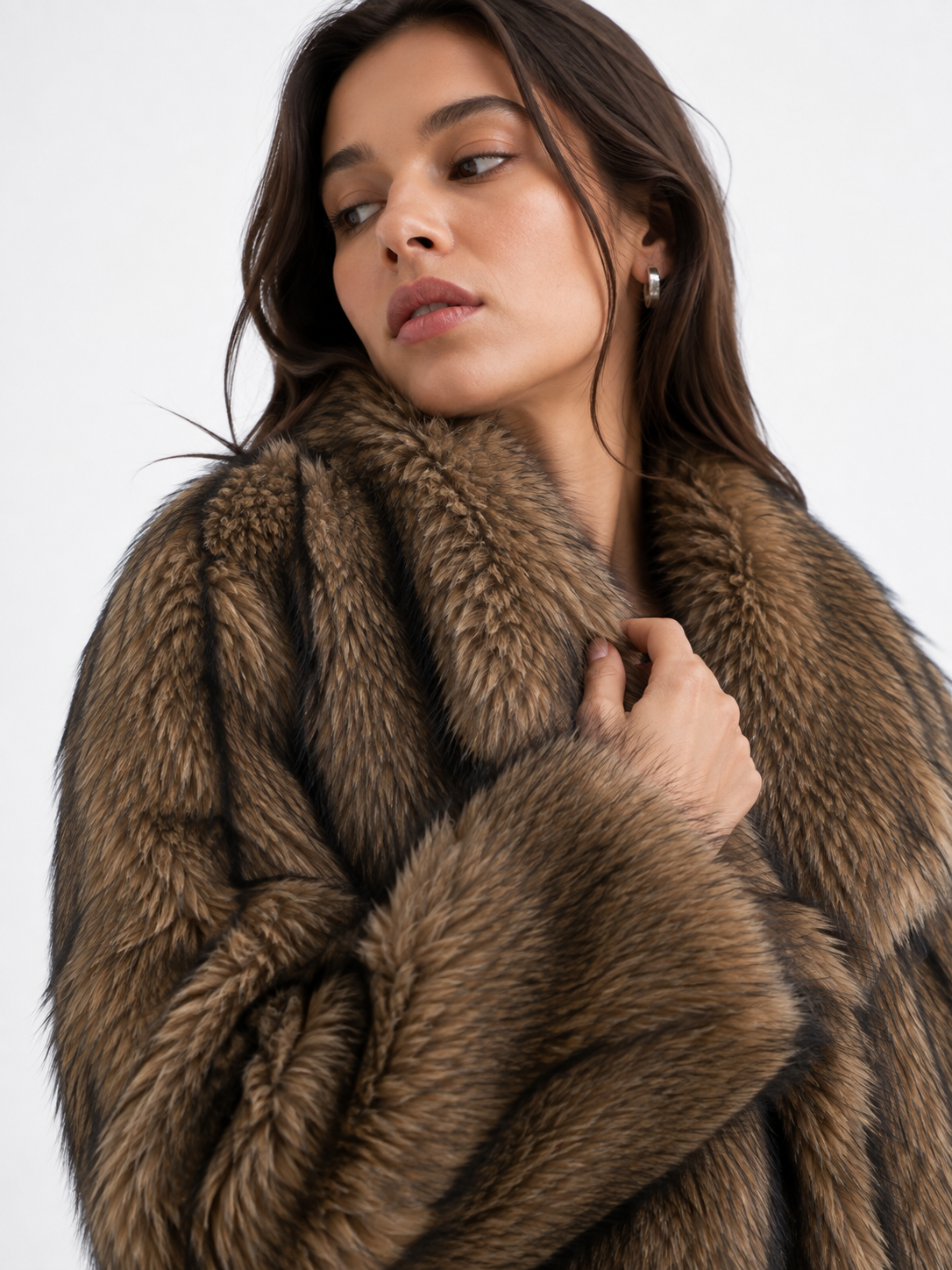 Plum Plush Longline Coat