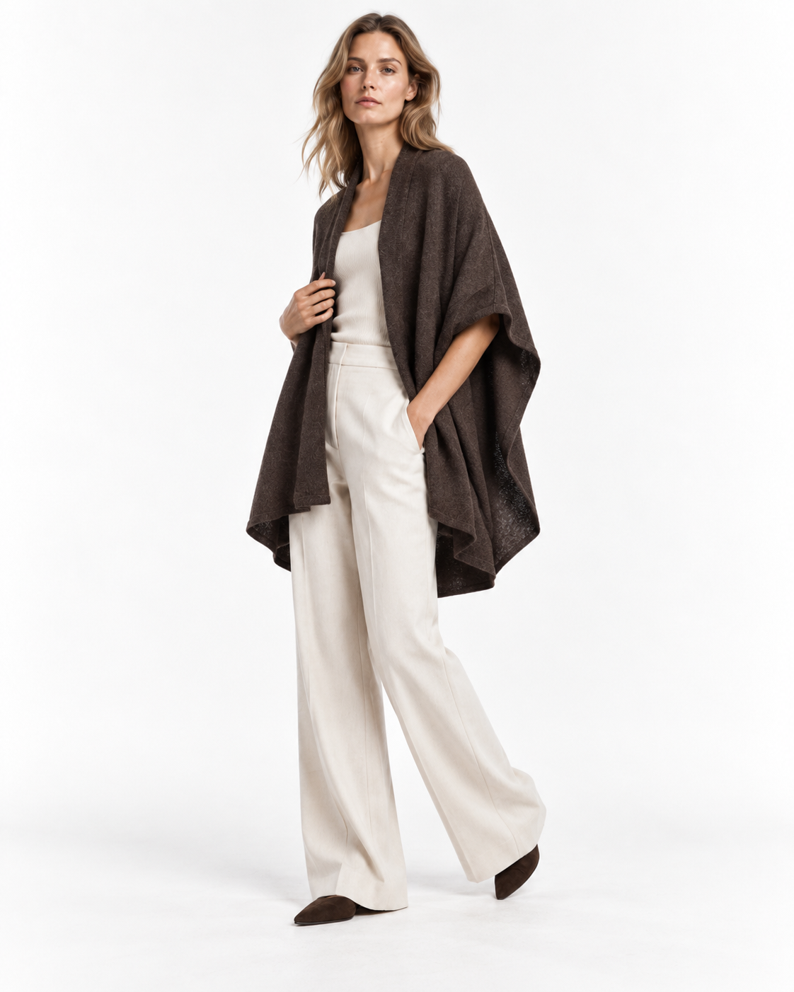 Batwing-Sleeve Cardigan