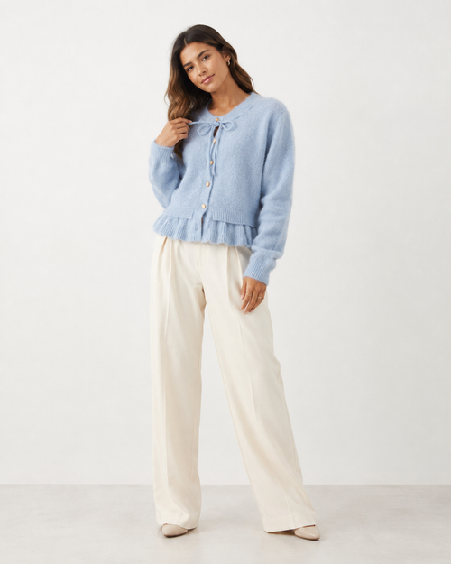 Bow-Tie Knit Cardigan