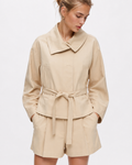 Belted Trench Jacket & Shorts Set
