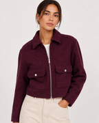 Collared Zip-Front Jacket