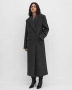 Structured High-Collar Longline Coat