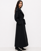 Belted Cape-Style Longline Coat