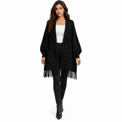 Embellished Tassel Cape