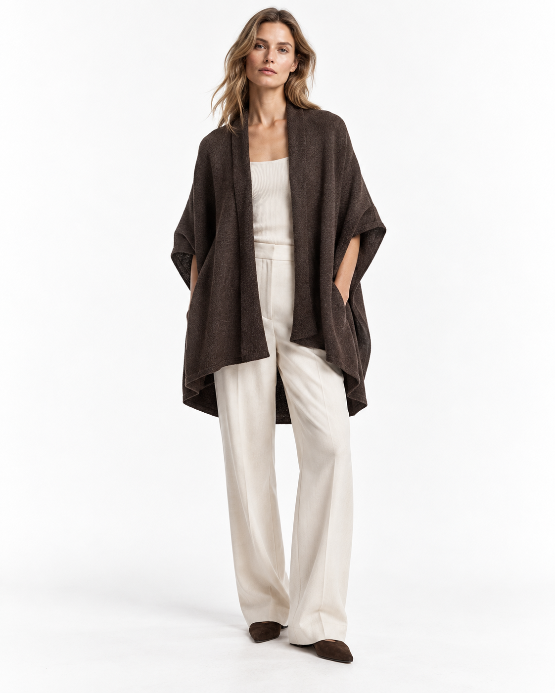 Batwing-Sleeve Cardigan