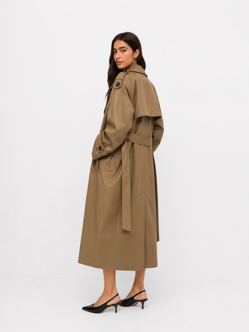 Belted Longline Trench Coat
