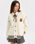 Embroidered V-Neck Cardigan