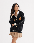 Embroidered V-Neck Cardigan