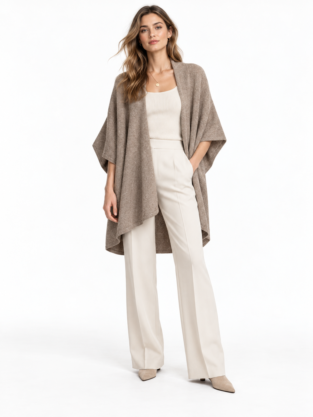 Batwing-Sleeve Cardigan