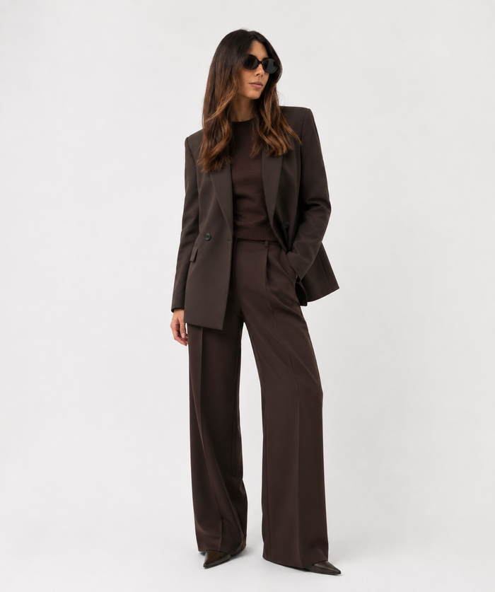 Relaxed Double-Breasted Oversized Blazer