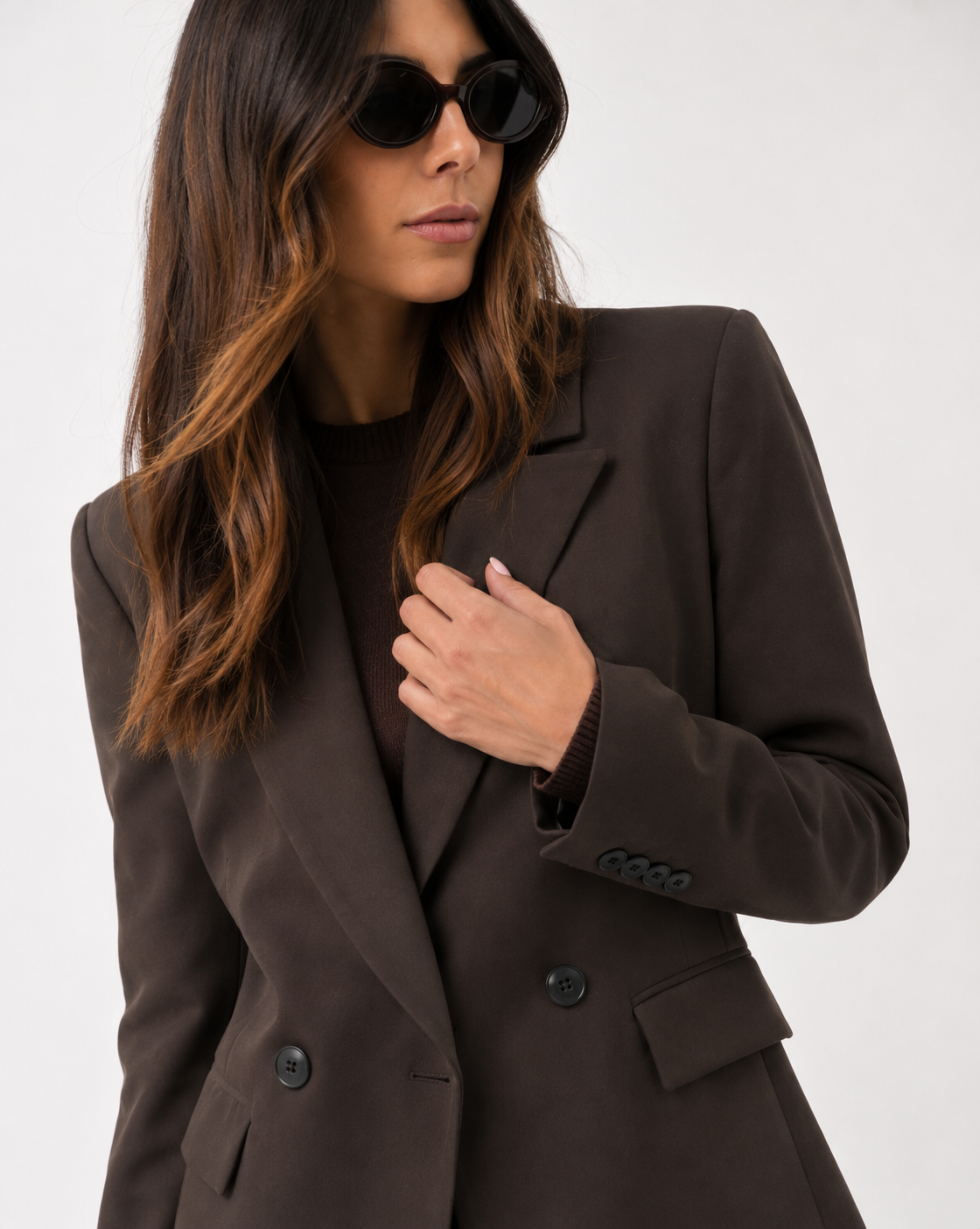Relaxed Double-Breasted Oversized Blazer