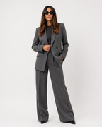 Relaxed Double-Breasted Oversized Blazer