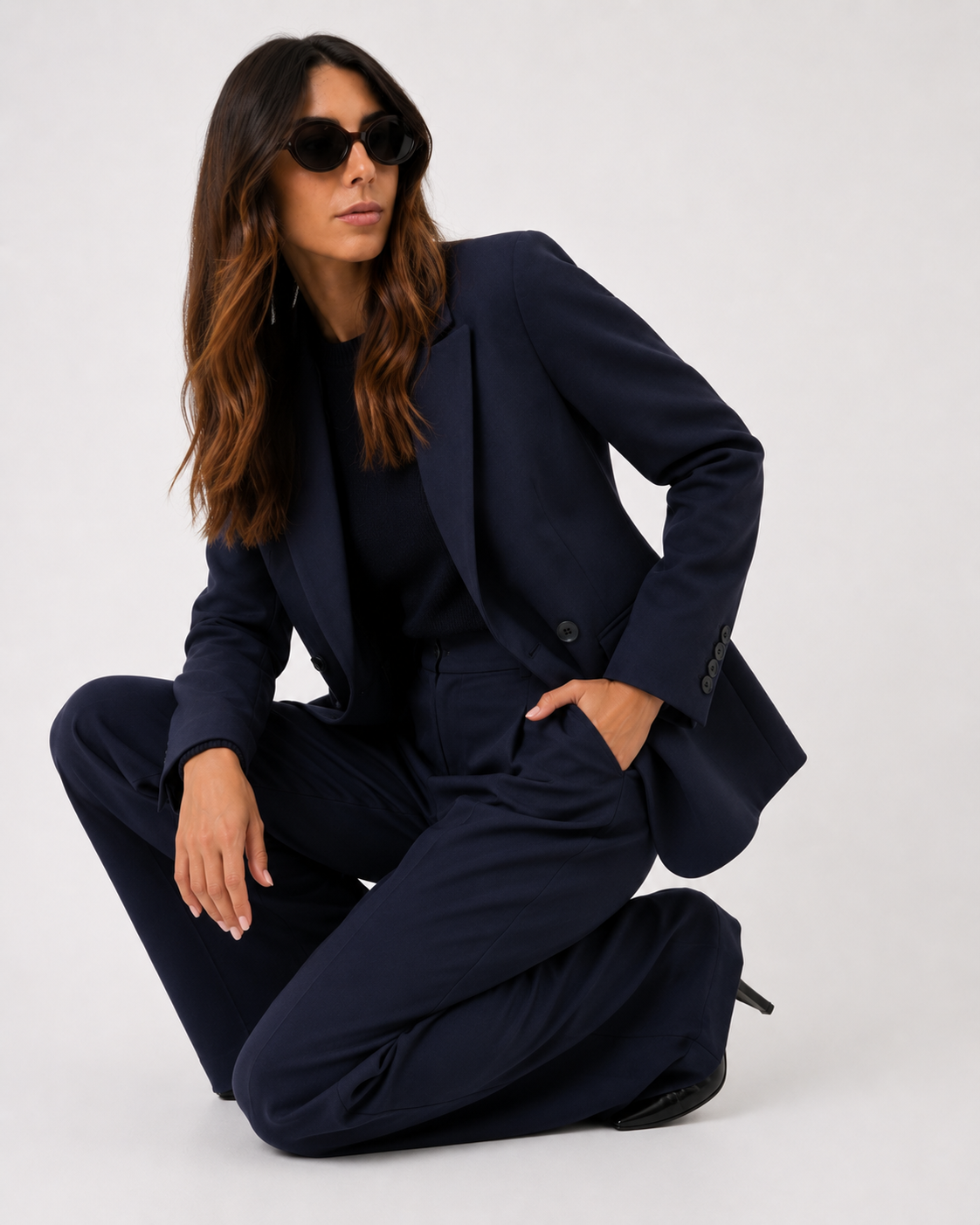 Relaxed Double-Breasted Oversized Blazer