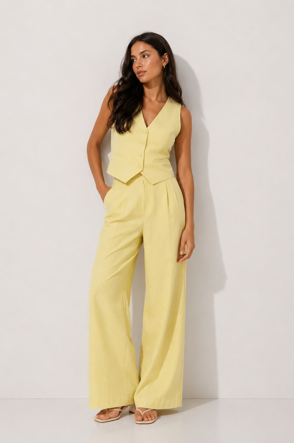 Cropped Halter & Wide-Leg Set