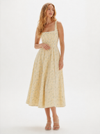 Floral Corset-Style Maxi Dress
