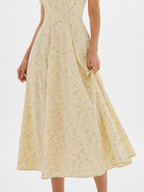 Floral Corset-Style Maxi Dress
