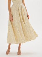 Floral Corset-Style Maxi Dress