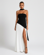 Bow-Back Strapless Maxi Dress