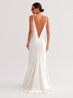 Plunging V-Neck Split Maxi Dress