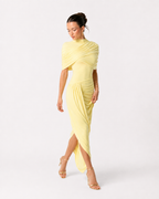 Asymmetric Cut-Out Long-Sleeve Maxi Dress