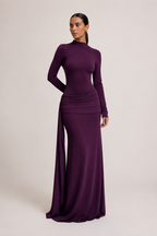 Long-Sleeve Fitted Maxi Dress
