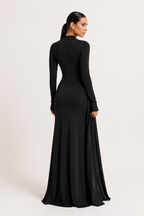 Long-Sleeve Fitted Maxi Dress