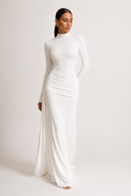 Long-Sleeve Fitted Maxi Dress