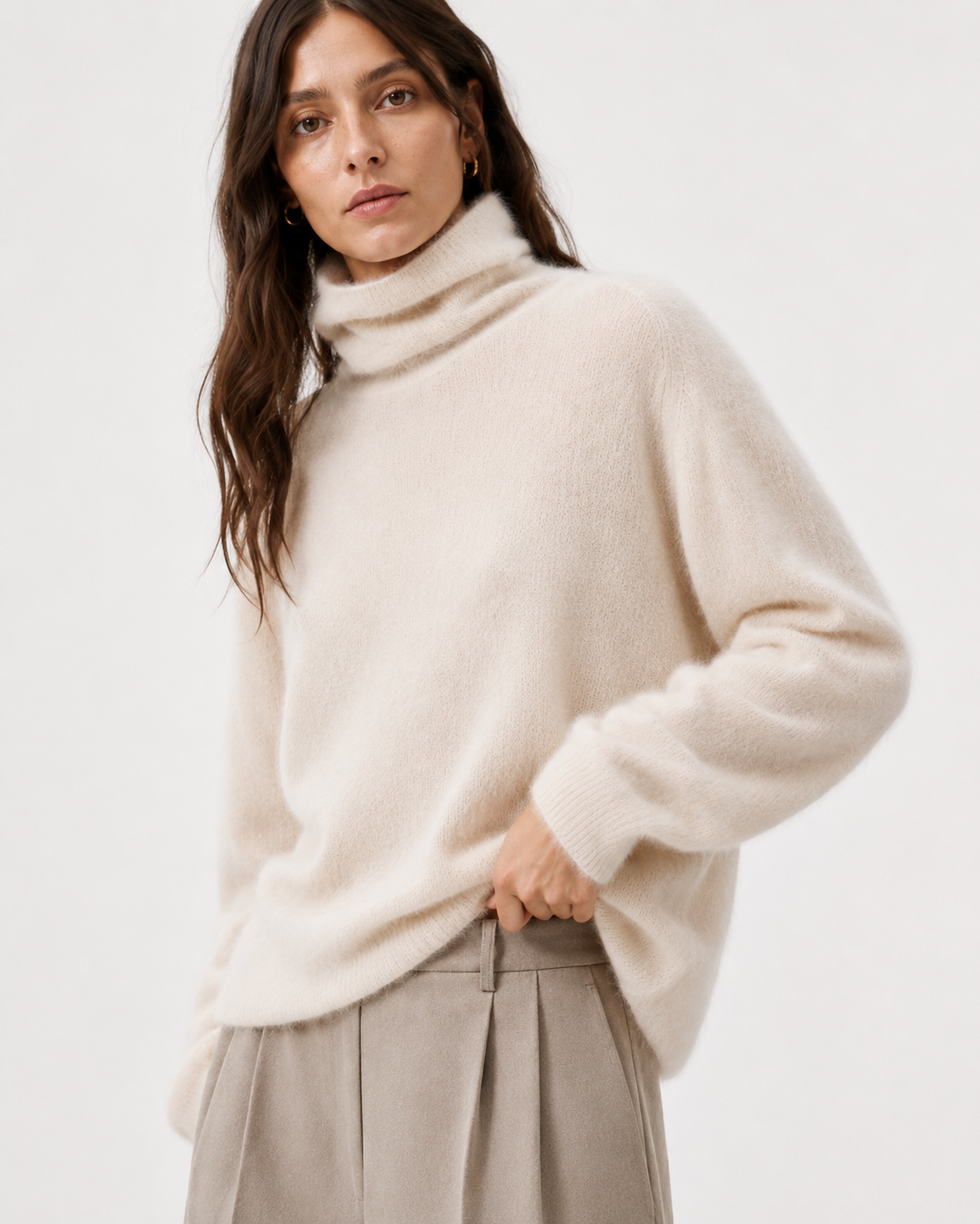 Brushed High-Neck Jumper