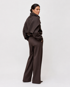 Scarf-Neck Knit Jumper