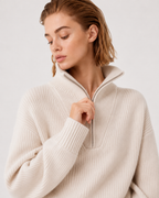 Half-Zip Collared Jumper