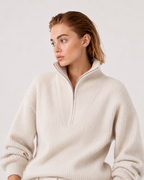 Half-Zip Collared Jumper
