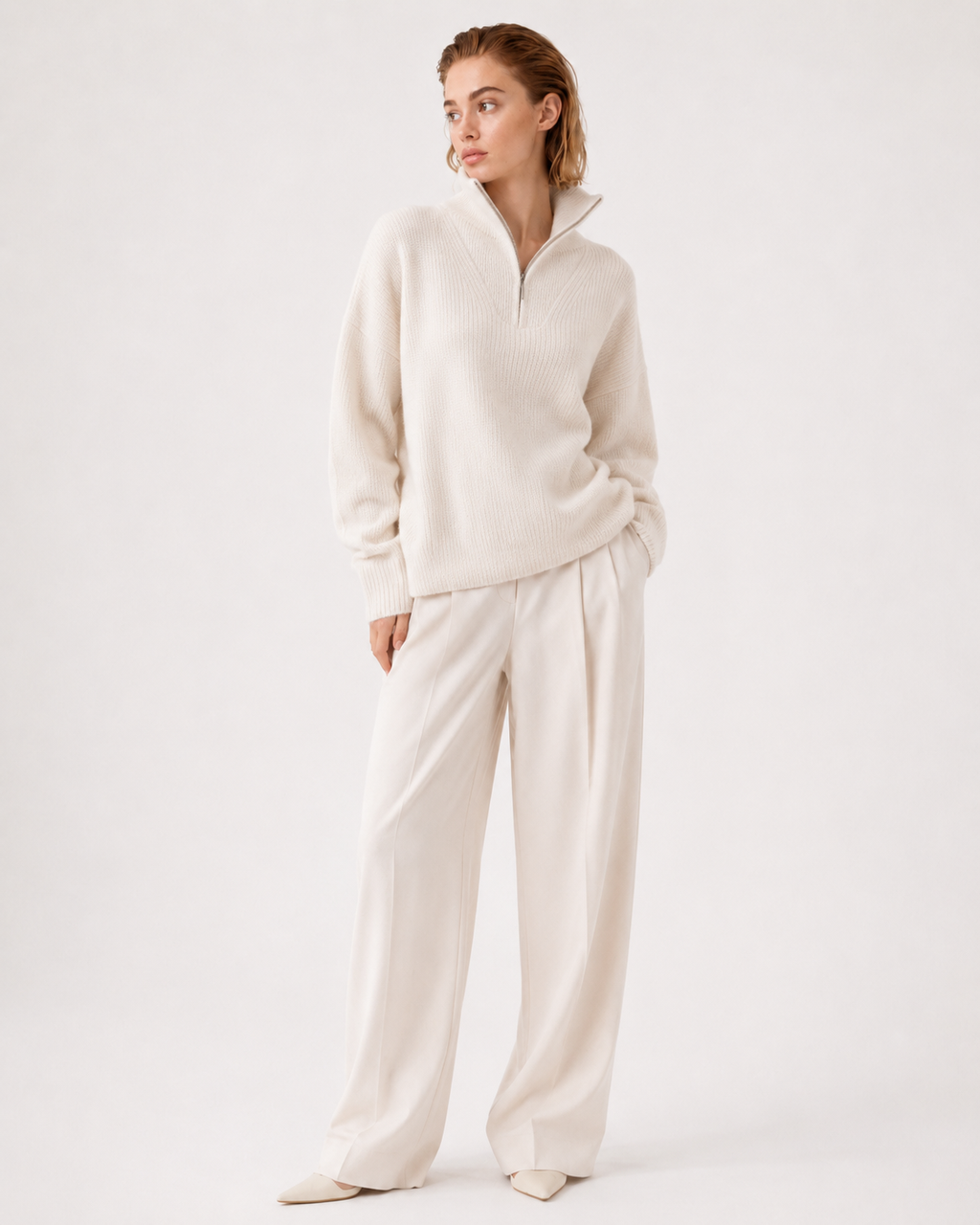 Half-Zip Collared Jumper
