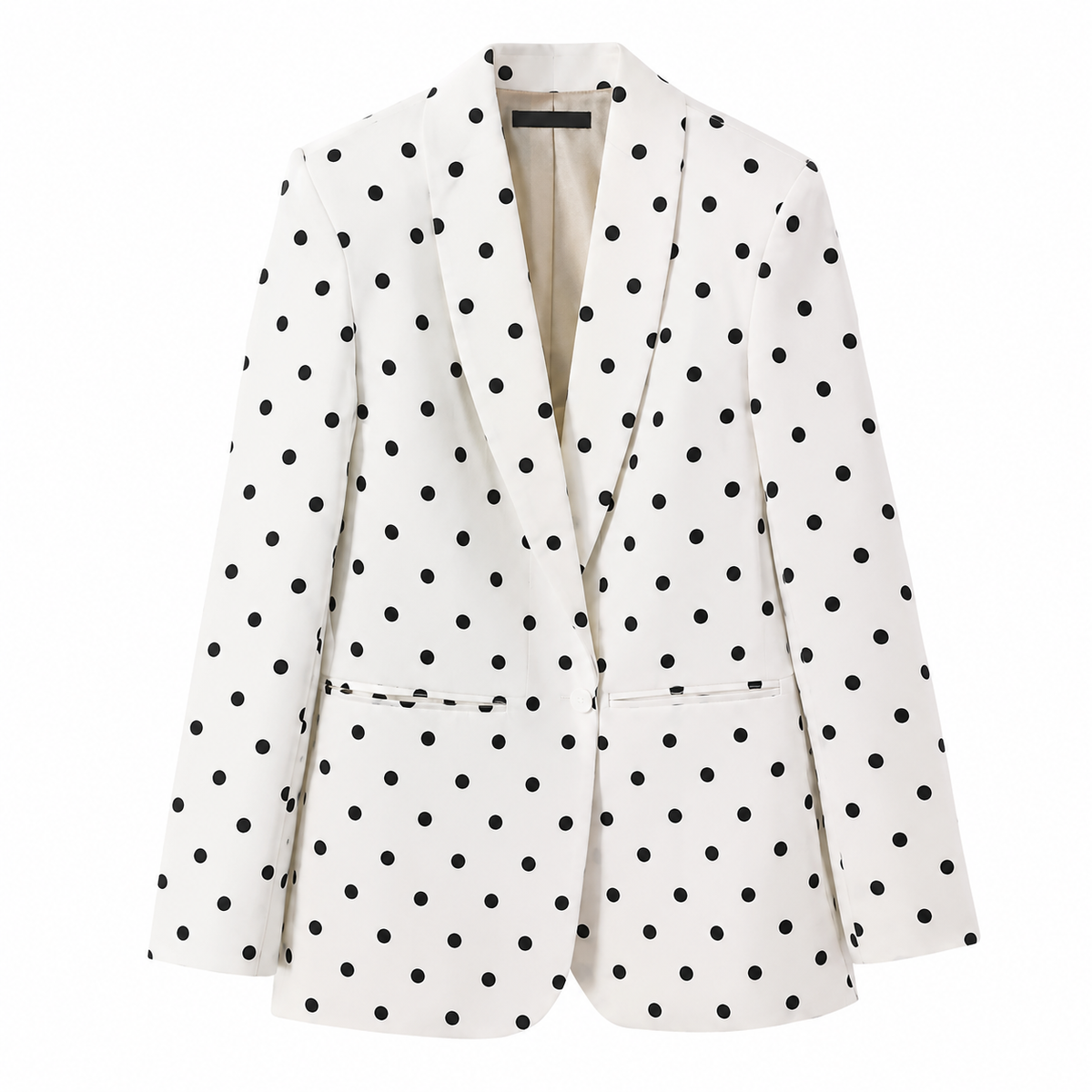 Polka-Dot Tailored Blazer