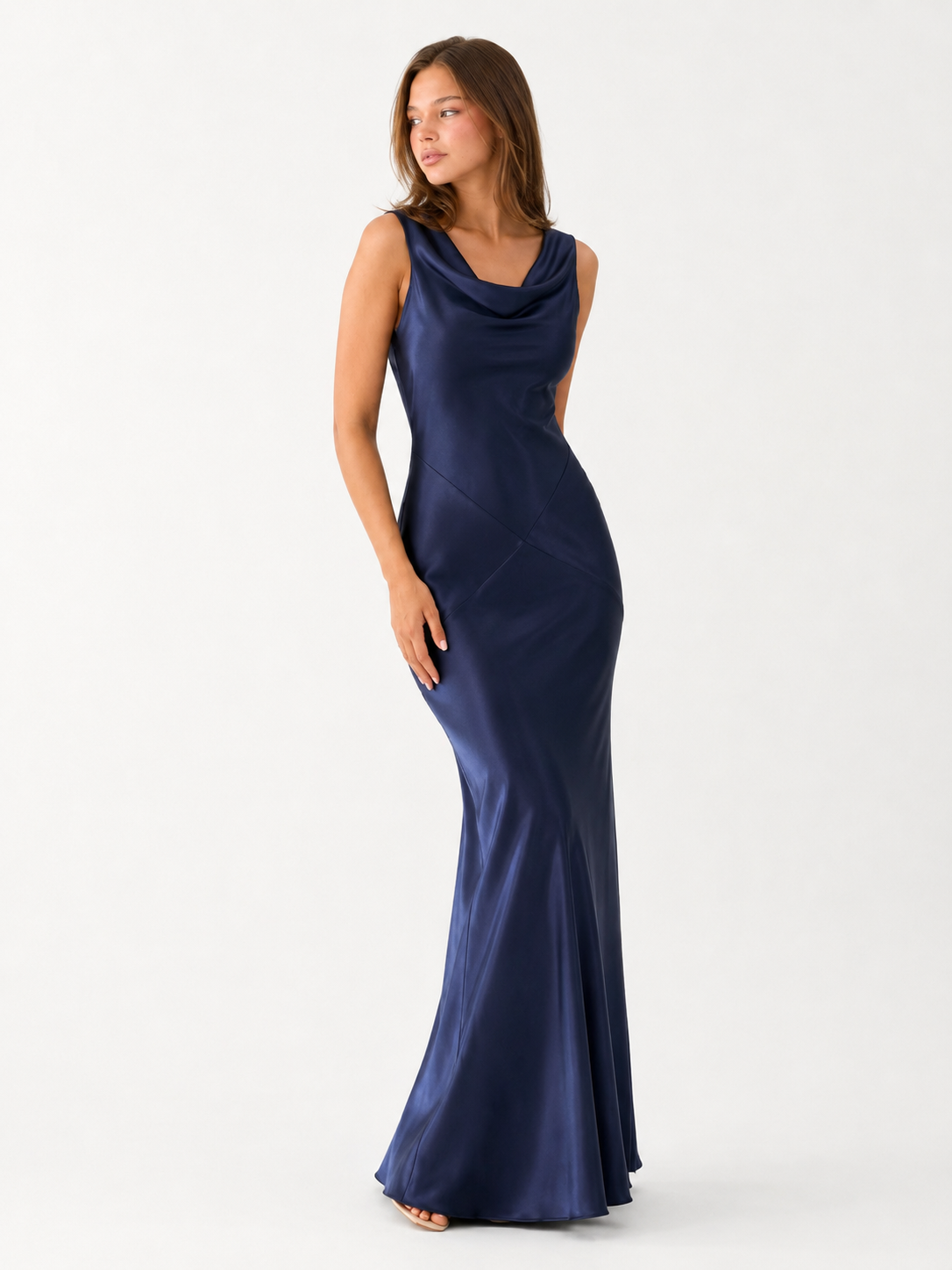 Soft Drape Neck Maxi Dress