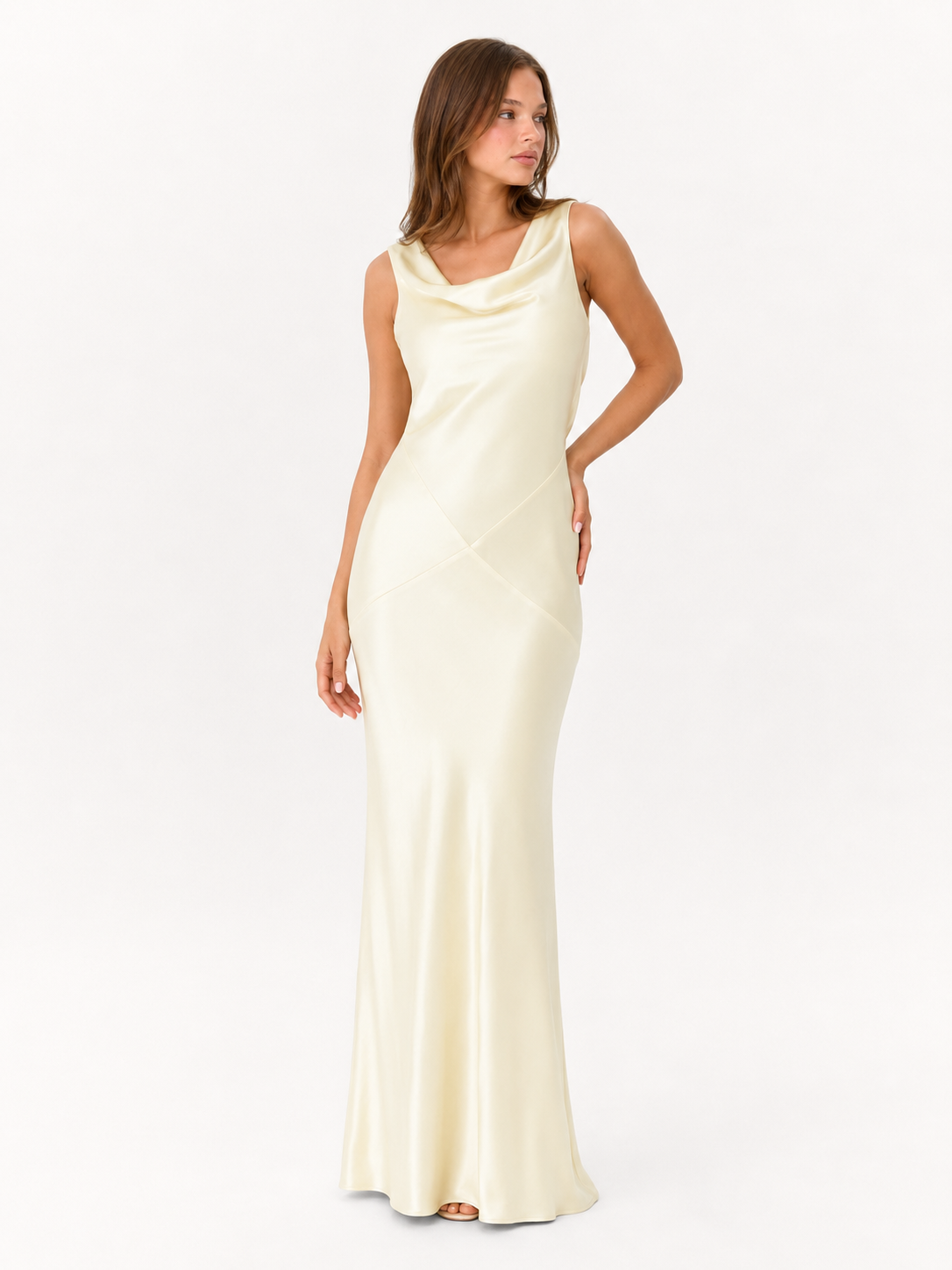 Soft Drape Neck Maxi Dress