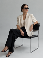 Cropped Short-Sleeve Blazer