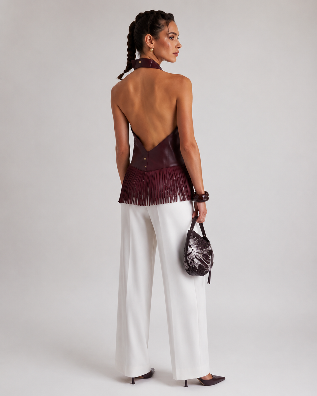Fringed Halter Top