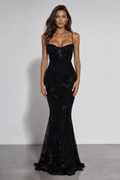 Asymmetric High-Neck Satin Midi Dress