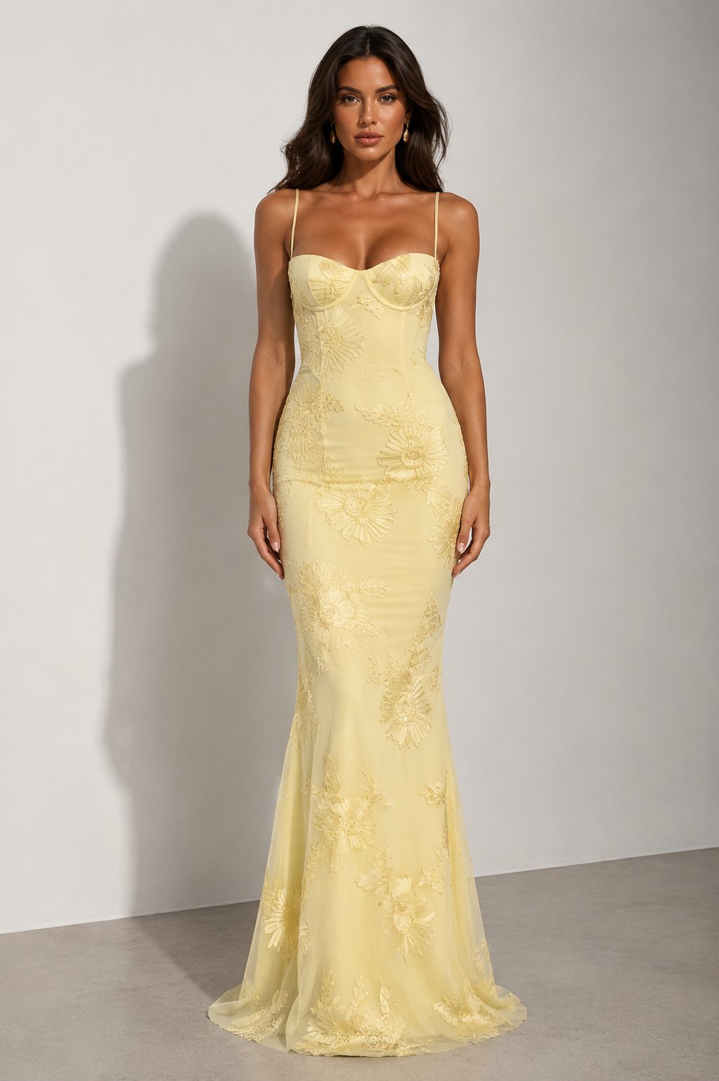 Asymmetric High-Neck Satin Midi Dress