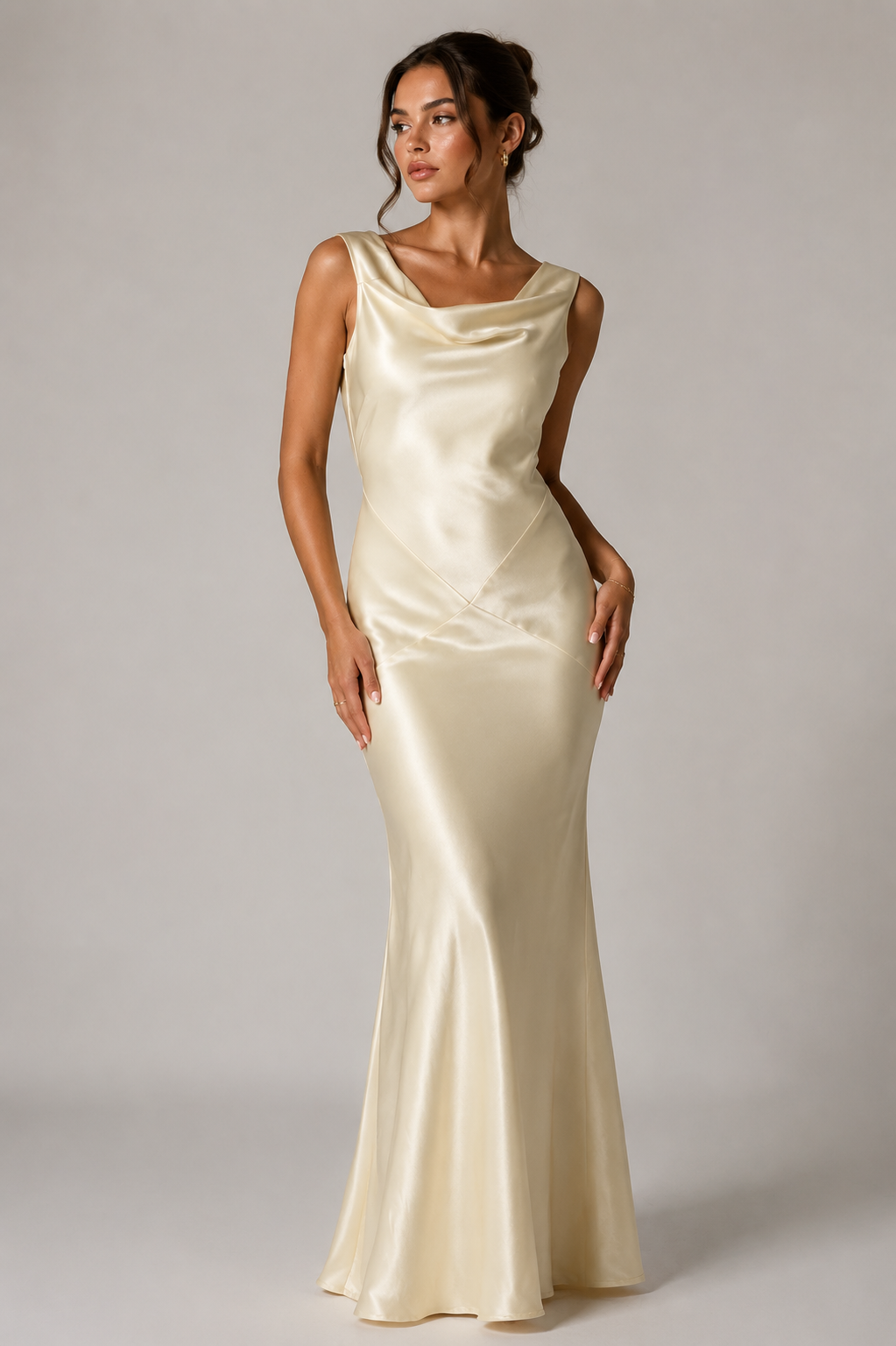 Soft Drape Neck Maxi Dress