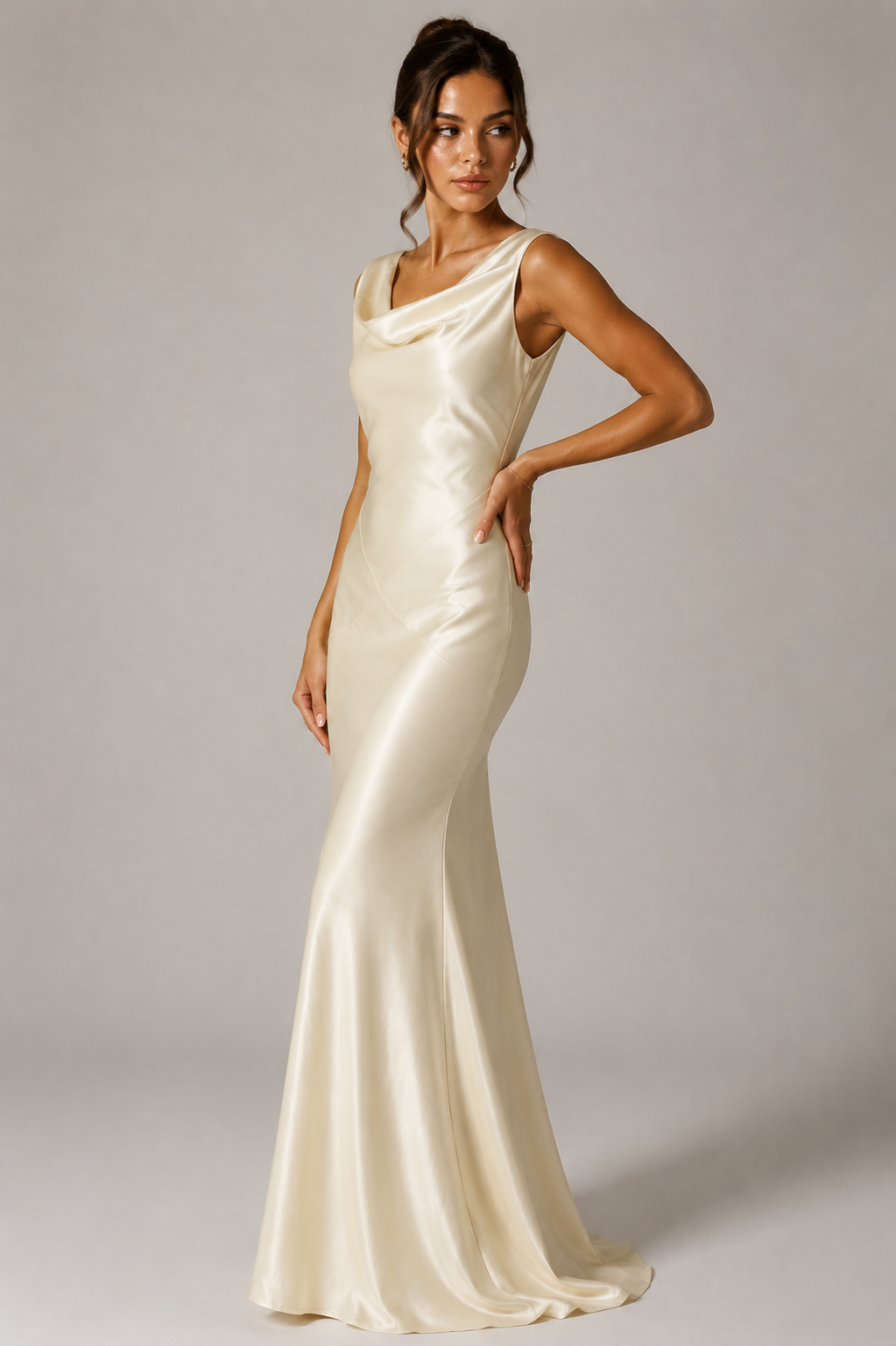 Soft Drape Neck Maxi Dress