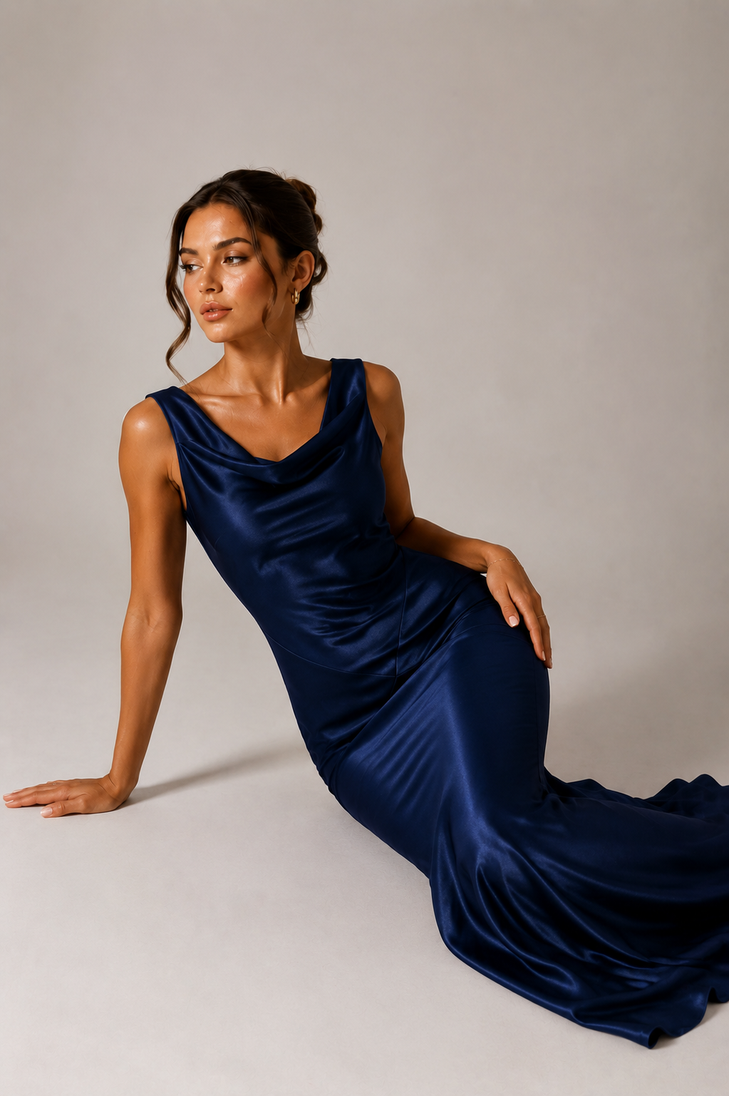 Soft Drape Neck Maxi Dress