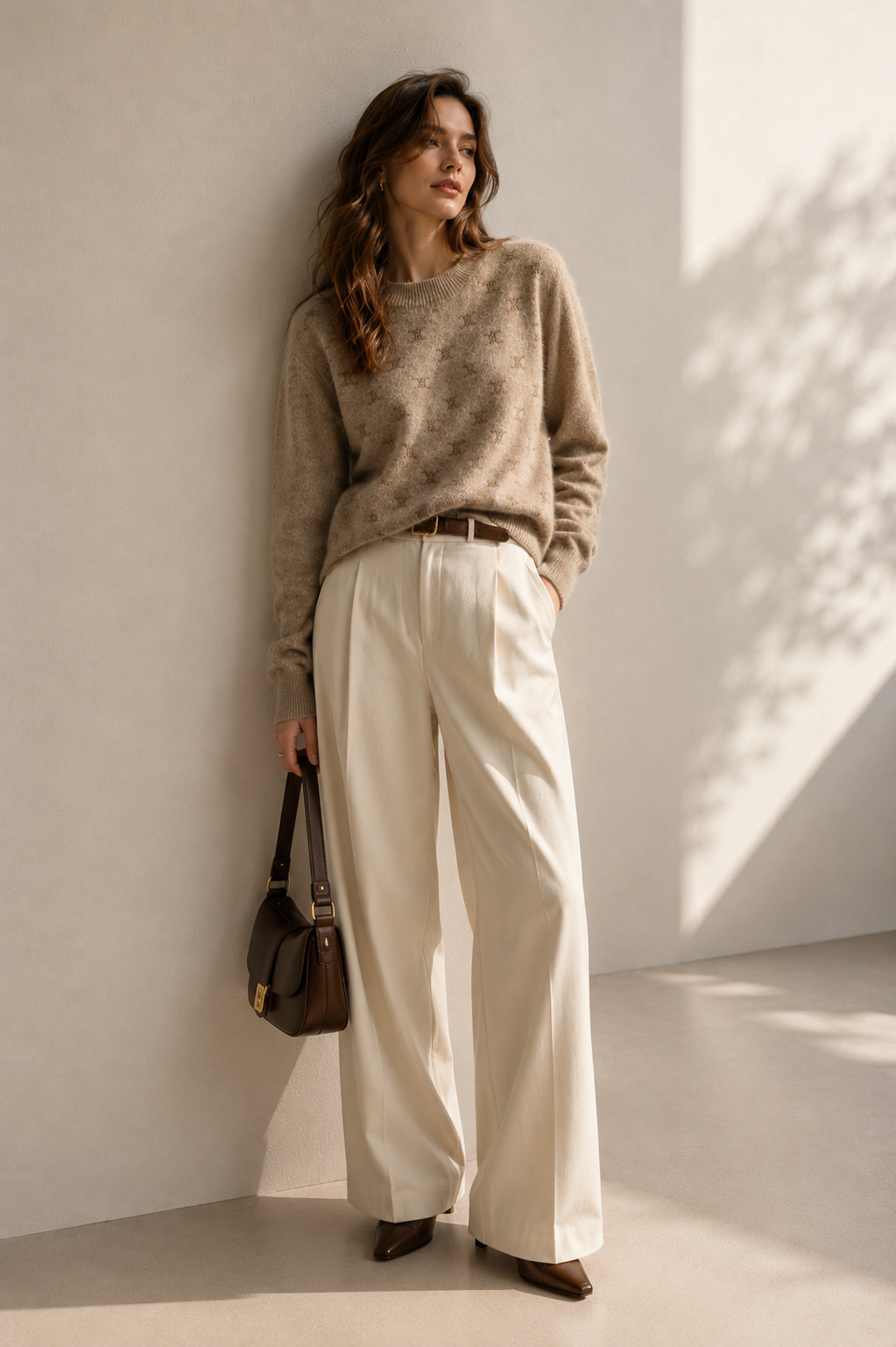 Monogram-Embellished Wool Blend Jumper
