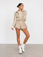 Zip-Up Utility Jacket and Mini Skirt Co-ord