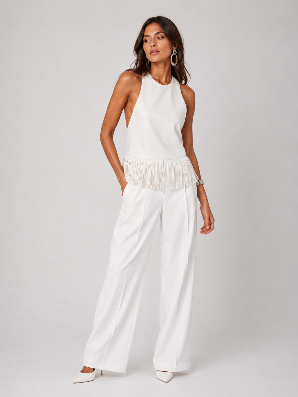 Fringed Halter Top