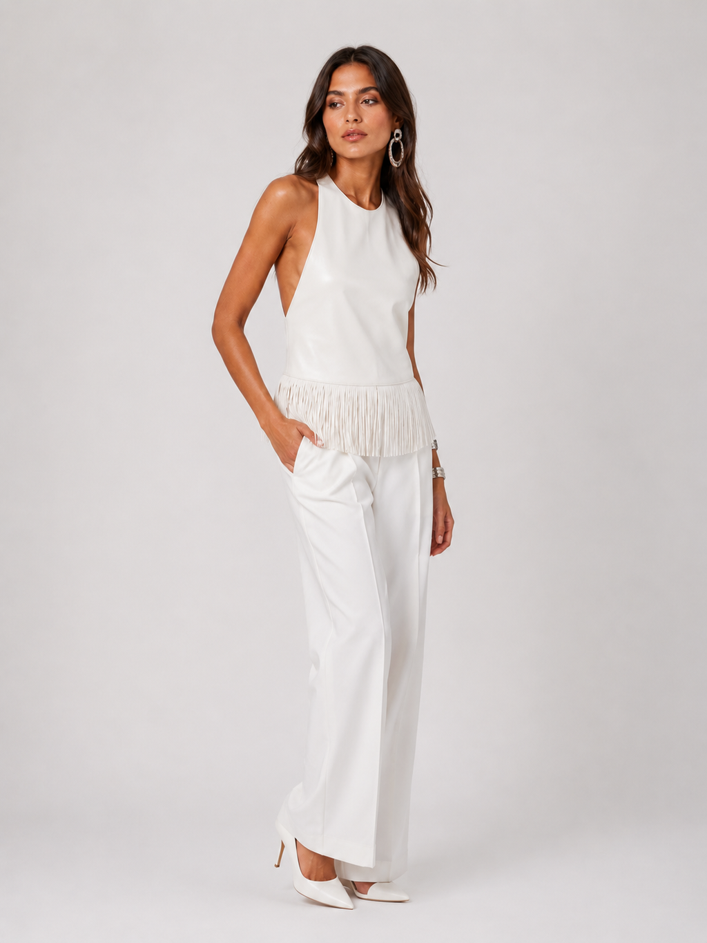 Fringed Halter Top